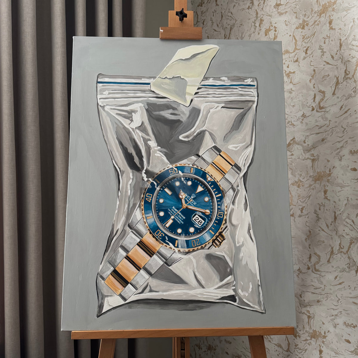 Bagged Bluesy 1 of 1 Painting
