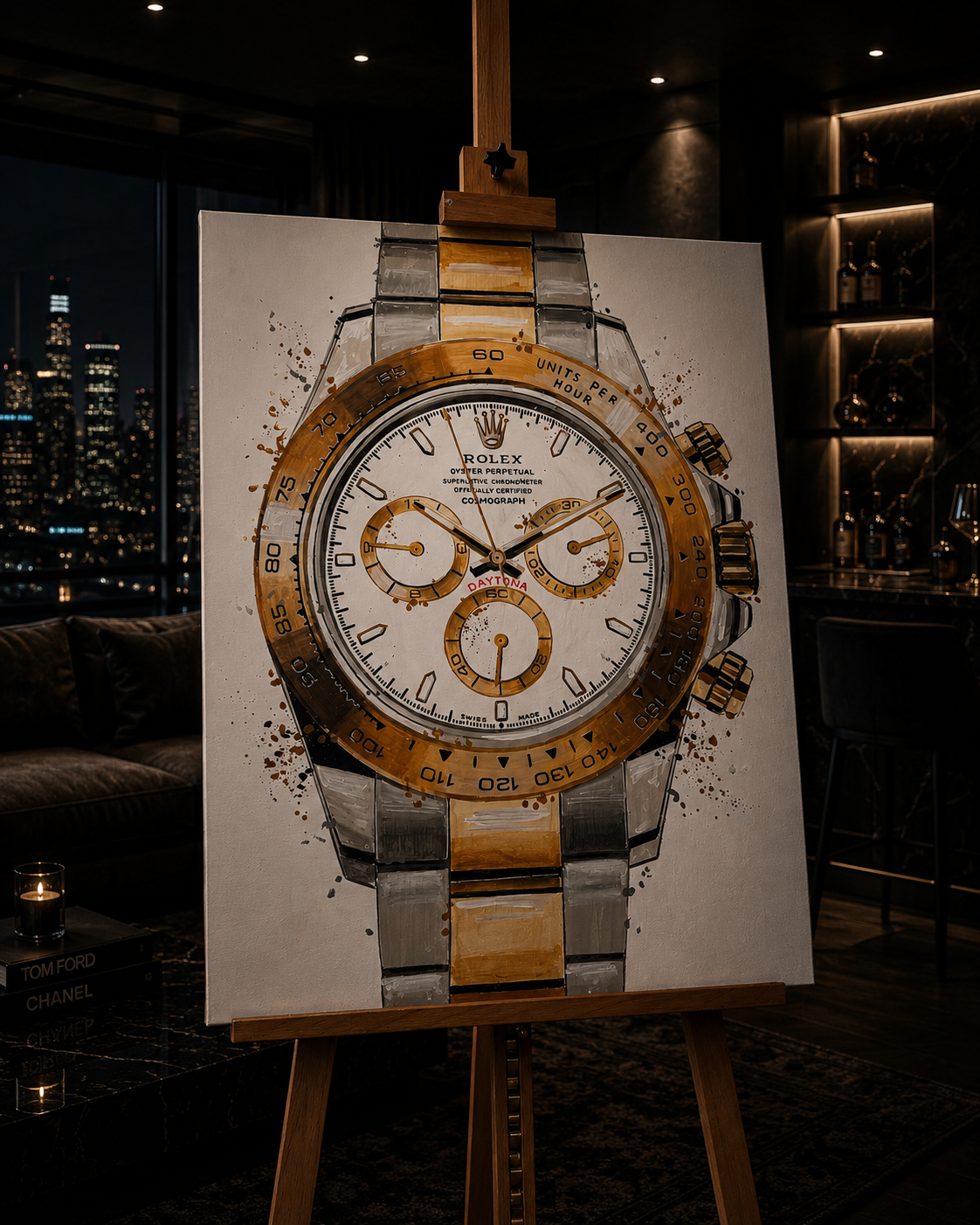 Gold White Daytona 1 of 1 Painting