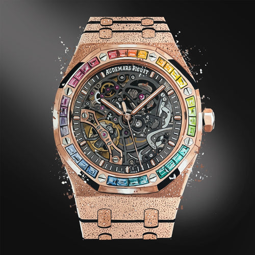 Skeleton Rose Frosted Rainbow Limited Edition