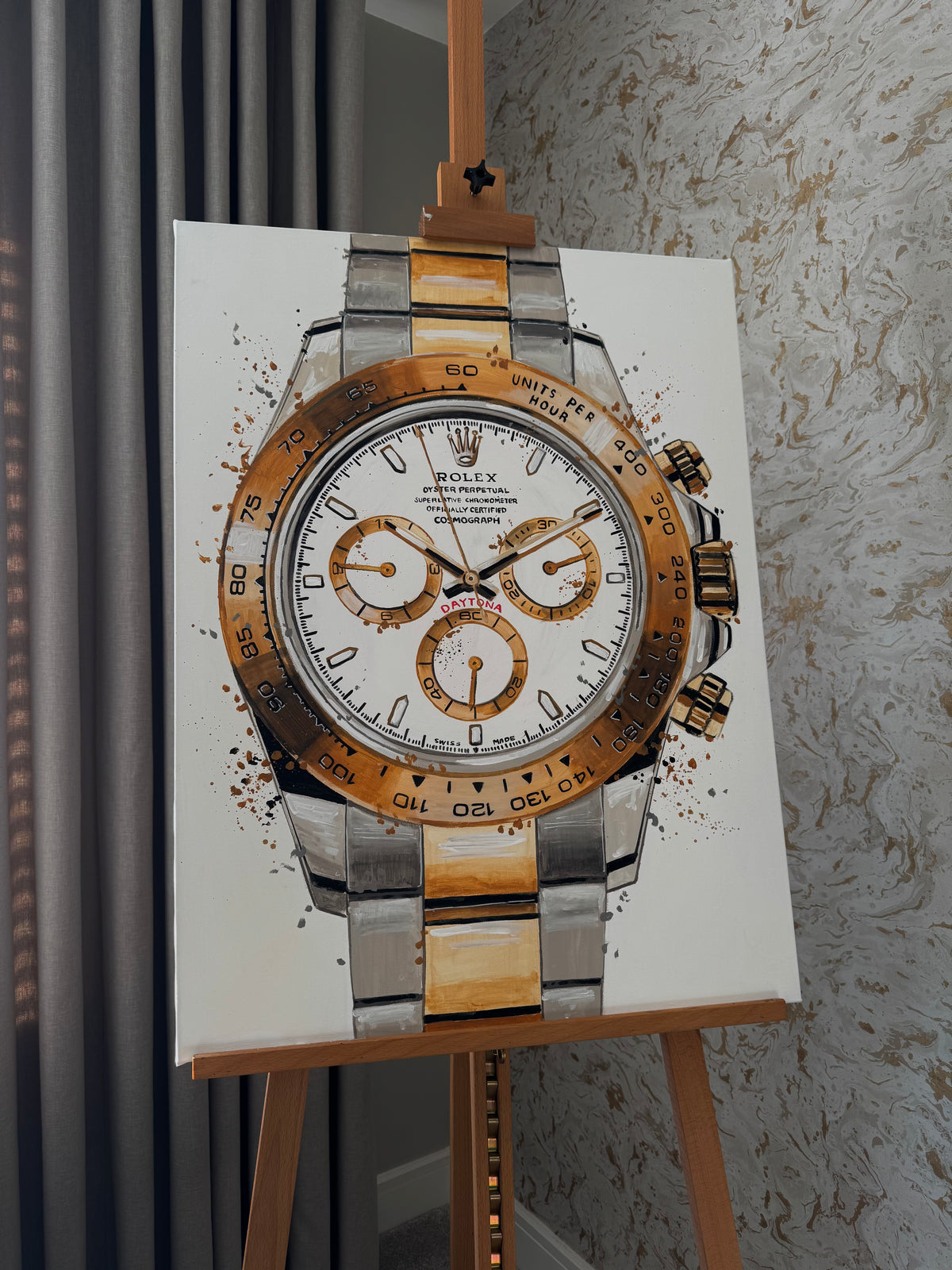 Gold White Daytona 1 of 1 Painting