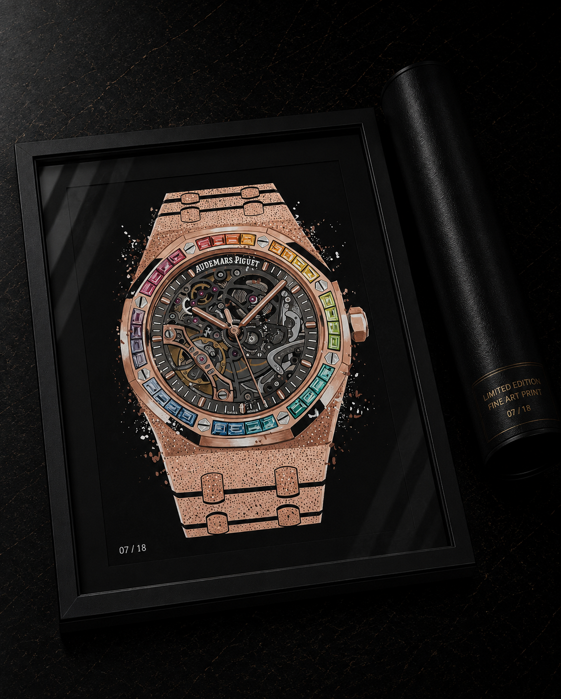 Skeleton Rose Frosted Rainbow Limited Edition